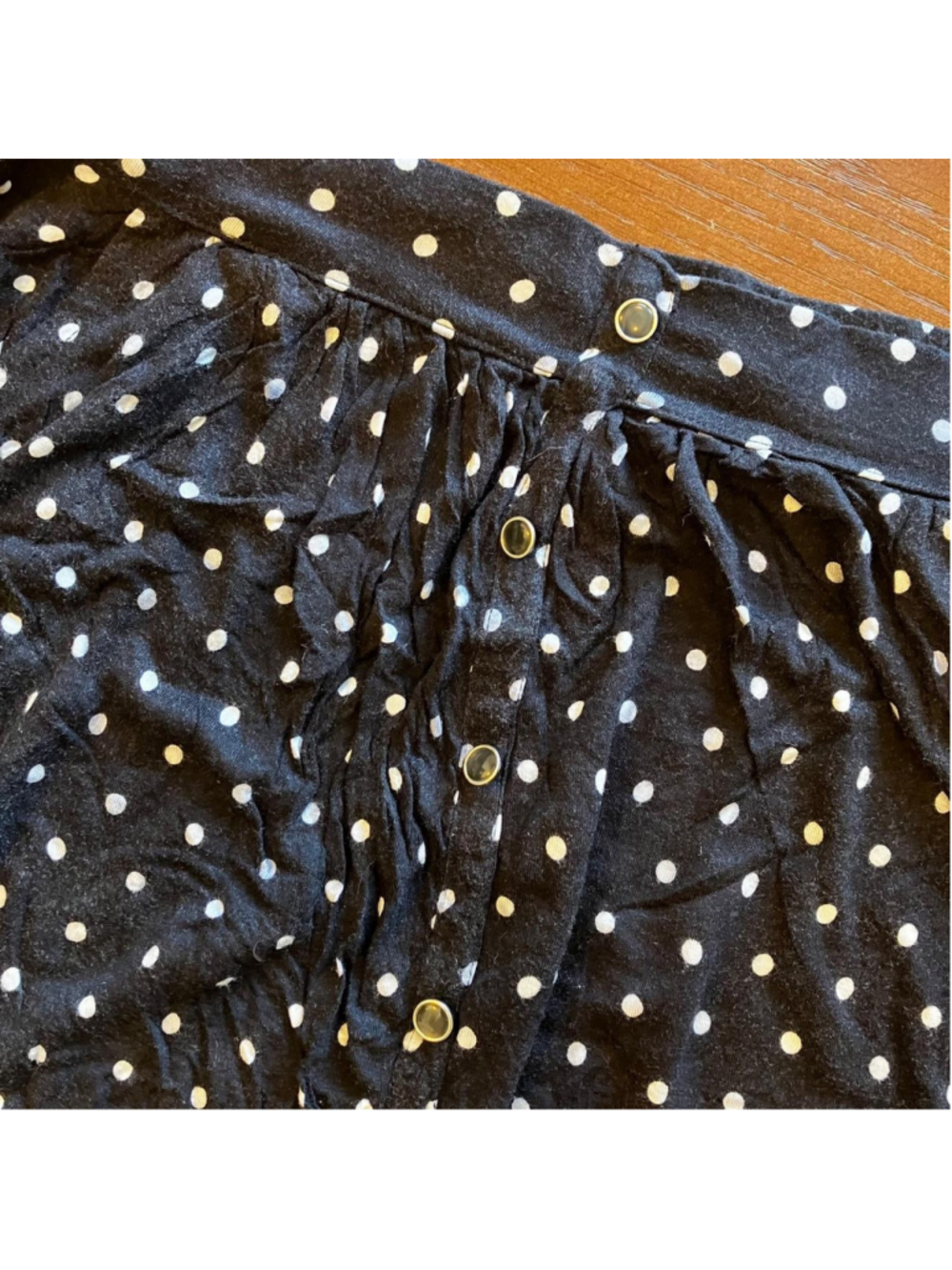 Y2K Vibe Black & White Polka Dot Flowy Skort/Shorts - Picture 2 of 3